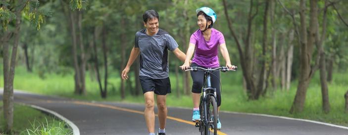 exercise bicycle in park